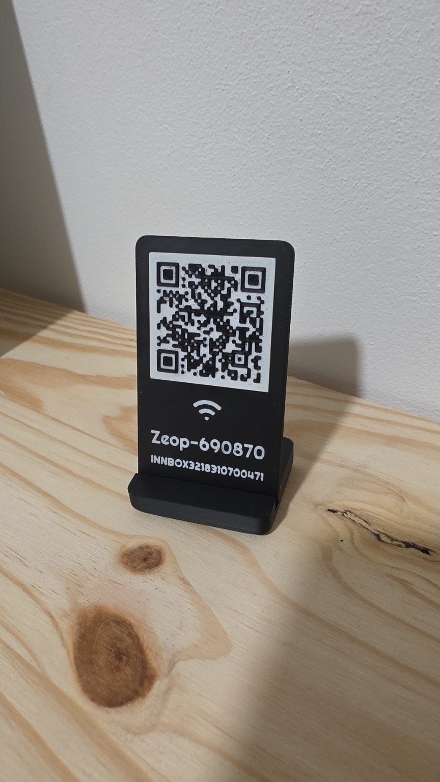 Présentoir QR code personnalisé
